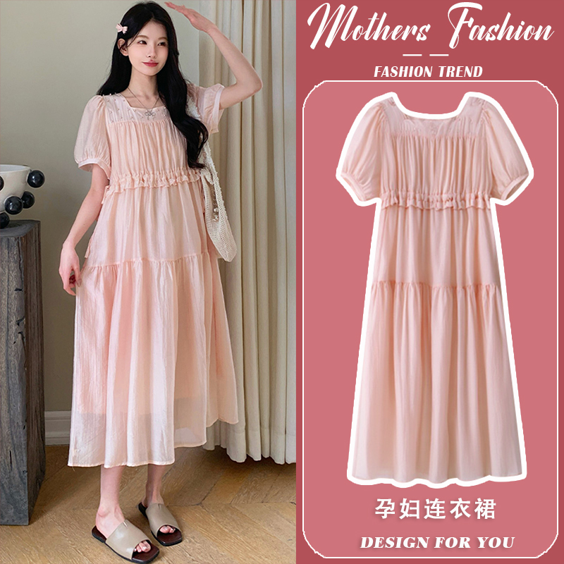 孕妇连衣裙夏2025新款韩版法式
