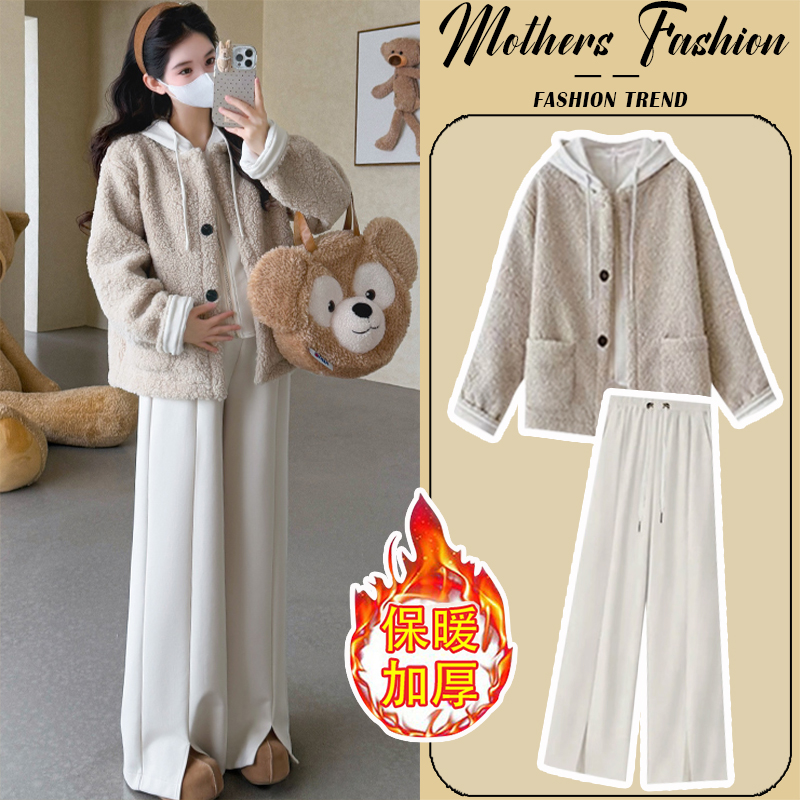孕妇套装秋冬2025新款韩版孕妈