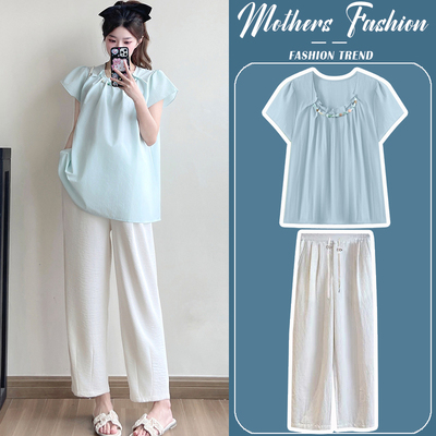 孕妇套装夏季2025新款