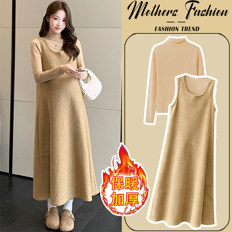 孕妇连衣裙套装2025新款韩版孕妈