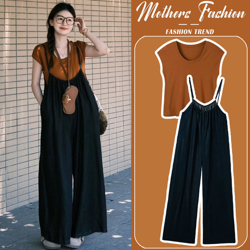 孕妇套装夏季2024新款一件穿到生