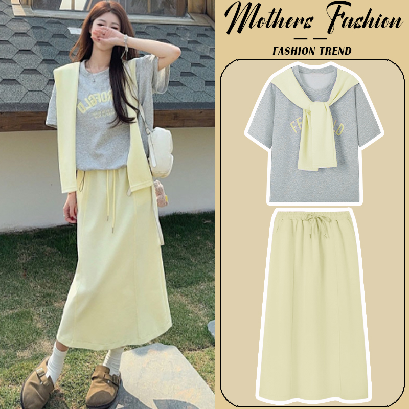 孕妇连衣裙套装夏季2025新款时尚
