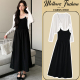 黑色蝴蝶结吊带裙开衫 孕妇连衣裙套装 法式 韩版 两件套 春秋2026新款
