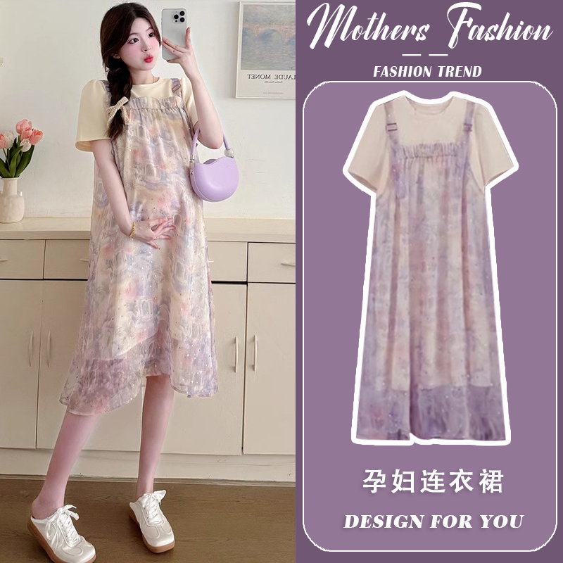 孕妇连衣裙夏2024新款一件穿到生