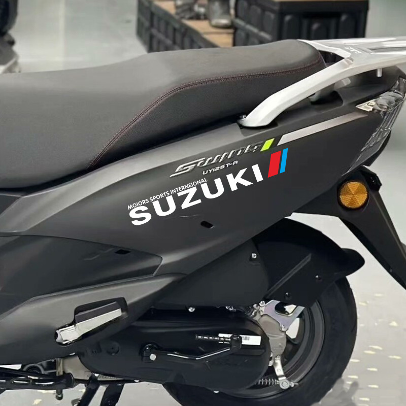 适用于铃木uy125车贴纸拉花版画摩托车改装贴花踏板装饰反光贴