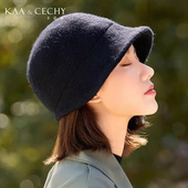气质秋冬保暖圆顶盆帽 渔夫帽显脸小时尚 KAACECHY帽子女款 2025新款