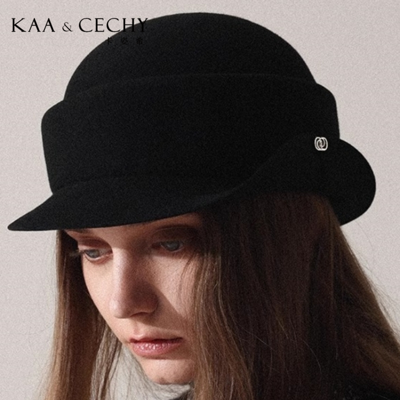 KAACECHY法式优雅黑色礼帽