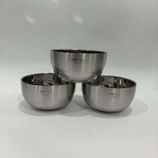 米斯Mies304雅典食品级不锈钢碗双层防烫隔热饭碗米斯不锈钢碗