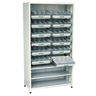 两联抽屉式药品分类储存柜 新款药盘柜配药展柜摆药架 西药柜防火