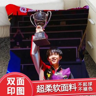 新款孙颖莎王楚钦抱枕莎莎大头应援物公仔乒乓球手办生日创意礼物