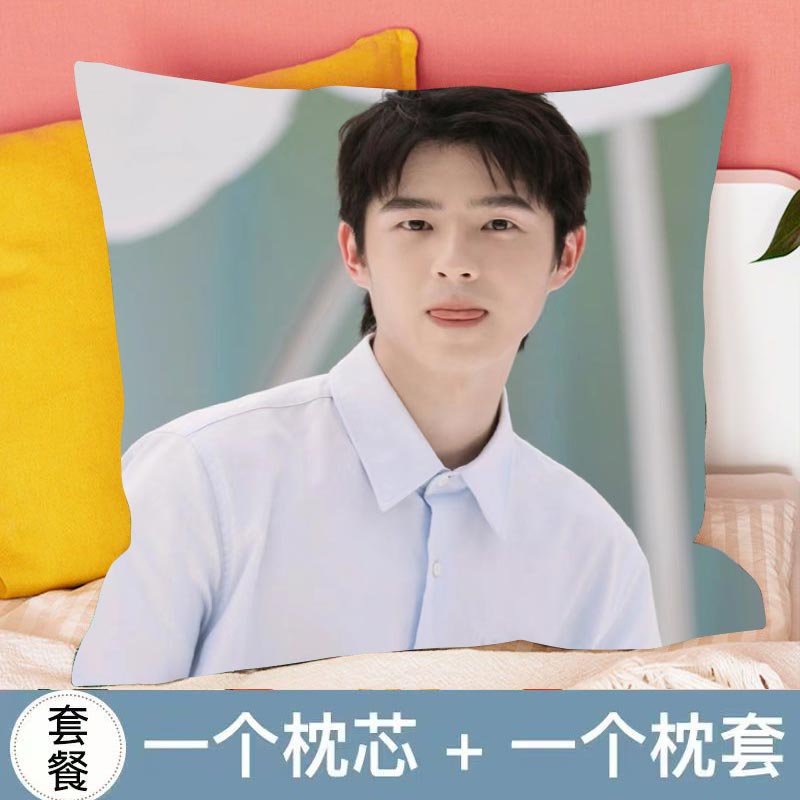 刘昊然抱枕双面生日礼物办公室靠垫车载玩偶超软ins风高颜值定制