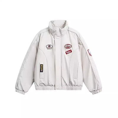 大码立领棒球服外套女