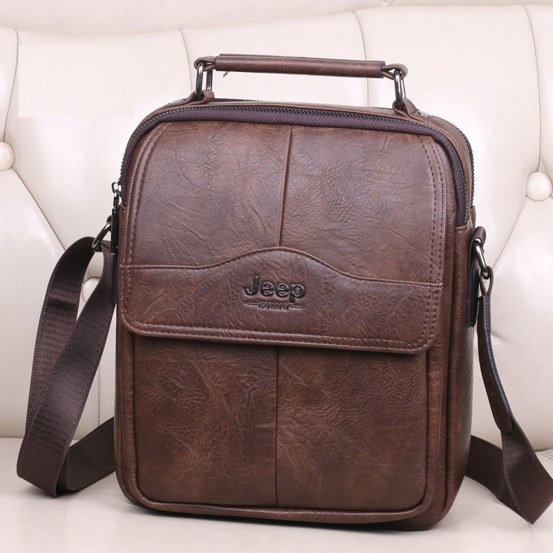2024新款休闲真皮男包jeep buluo男士单肩包斜挎包手提包小包包