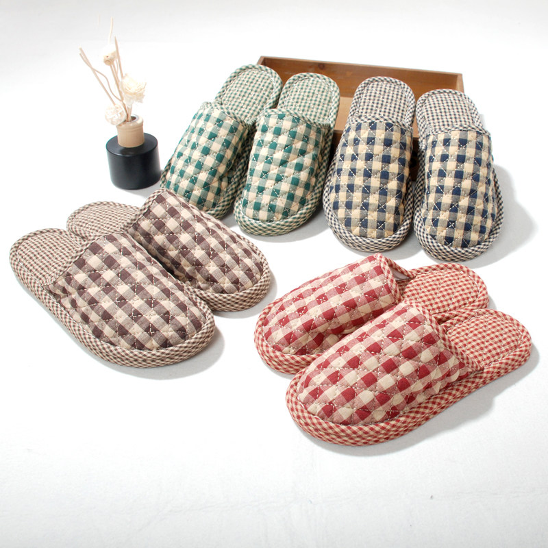 新款情侣布艺拖鞋男女包头3层加厚保暖防滑牛筋底布底静音可机洗,居家布艺,居家棉拖/棉鞋,淘宝优惠券,粉丝福利购,淘宝优惠卷