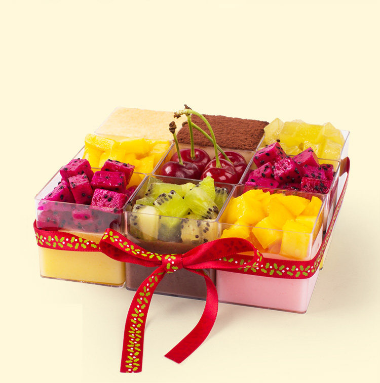 水果立方杯 正方形慕斯杯布丁杯酸奶杯 木糠杯甜品台小杯子50个