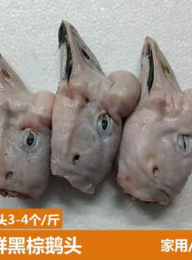 新鲜现砍鹅头鹅脖子狮头鹅头卤水鹅头食材黑棕鹅头生鹅肉大包鹅头