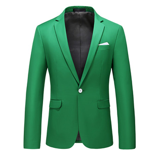 Coat Button Men blazer one Suit 男西服korean fit Jacket slim