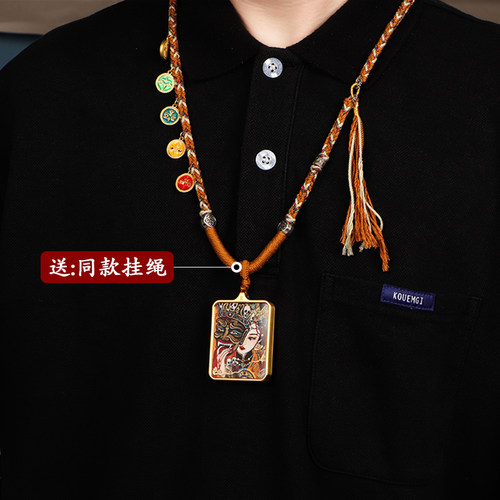 五路财神扎基拉姆黄财神藏式项链