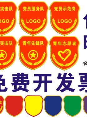 党员青年空白臂章袖标袖章姓名牌