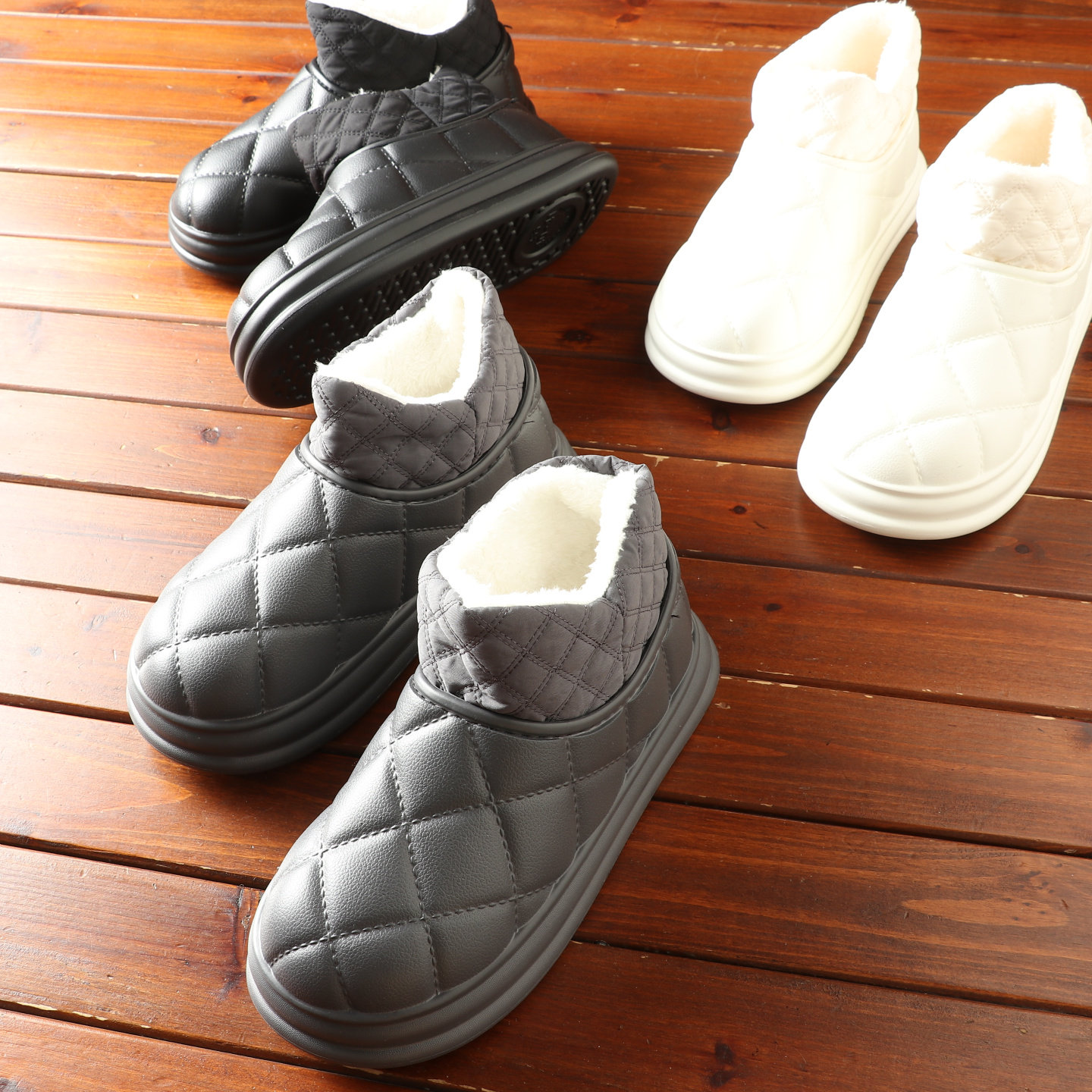 冬日苾备速暖速热不臃肿！轻便舒适！男士加绒短筒厚底雪地靴鞋潮,流行男鞋,时尚雪地靴,淘宝优惠券,粉丝福利购,淘宝优惠卷