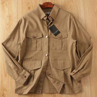 夹克外套 薄款 出法国订单 外贸原单男复古M65全棉纱卡多口袋工装