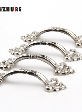 47*14mm白色小号拉手盒子抽屉拉手锌合金包装五金小柜装饰提手