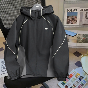 李宁反伍外套男款2026春季新款男士运动保暖跑步防风软壳连帽风衣