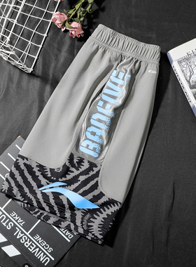 李宁短裤男2025夏季新款运动美式篮球宽松训练休闲比赛裤AAPV021