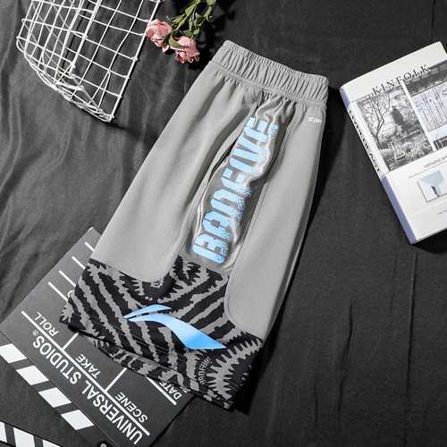 李宁短裤男2025夏季新款运动美式篮球宽松训练休闲比赛裤AAPV021