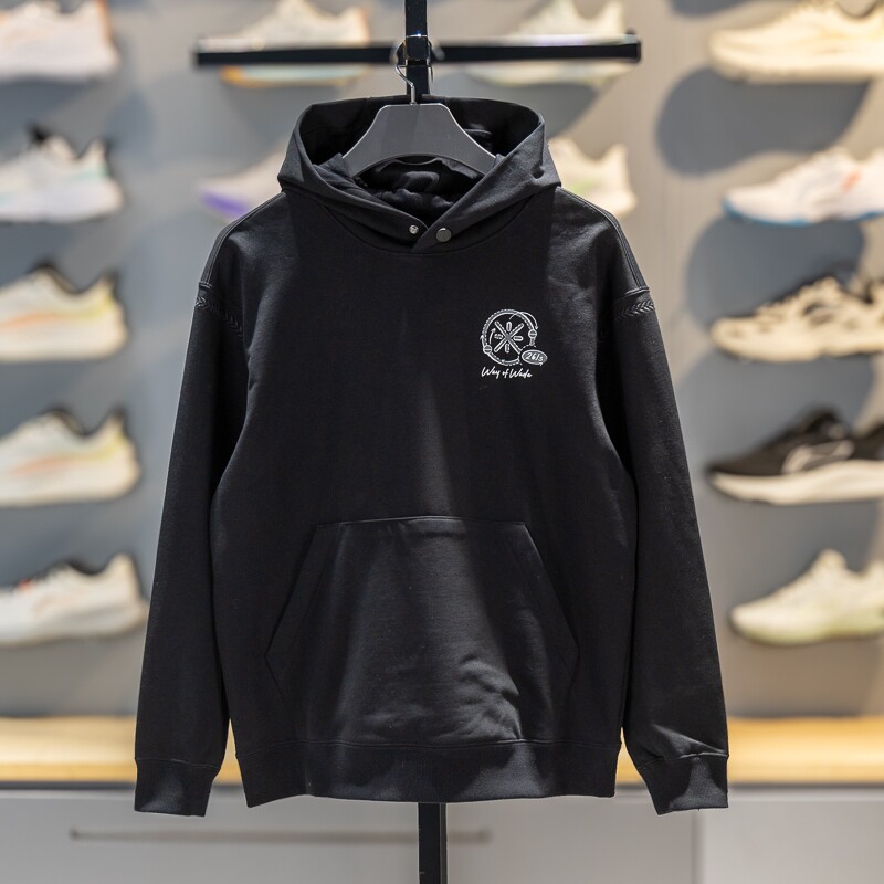 李宁韦德卫衣男款2026春季新款男士运动跑步保暖防风休闲连帽外套