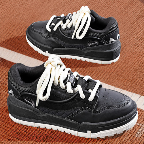 李宁001 BTC MEGA系列板鞋2025冬季新款男子舒适百搭软弹休闲鞋子