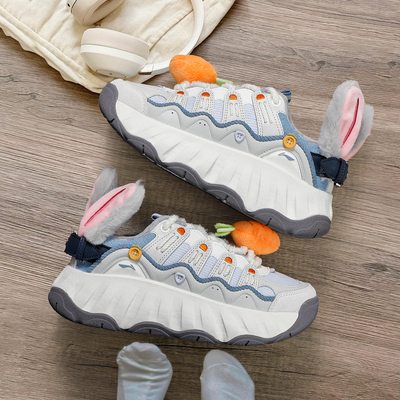 李宁疯狂动物城联名曲奇鞋加绒保暖休闲鞋女2025冬季新款运动鞋子