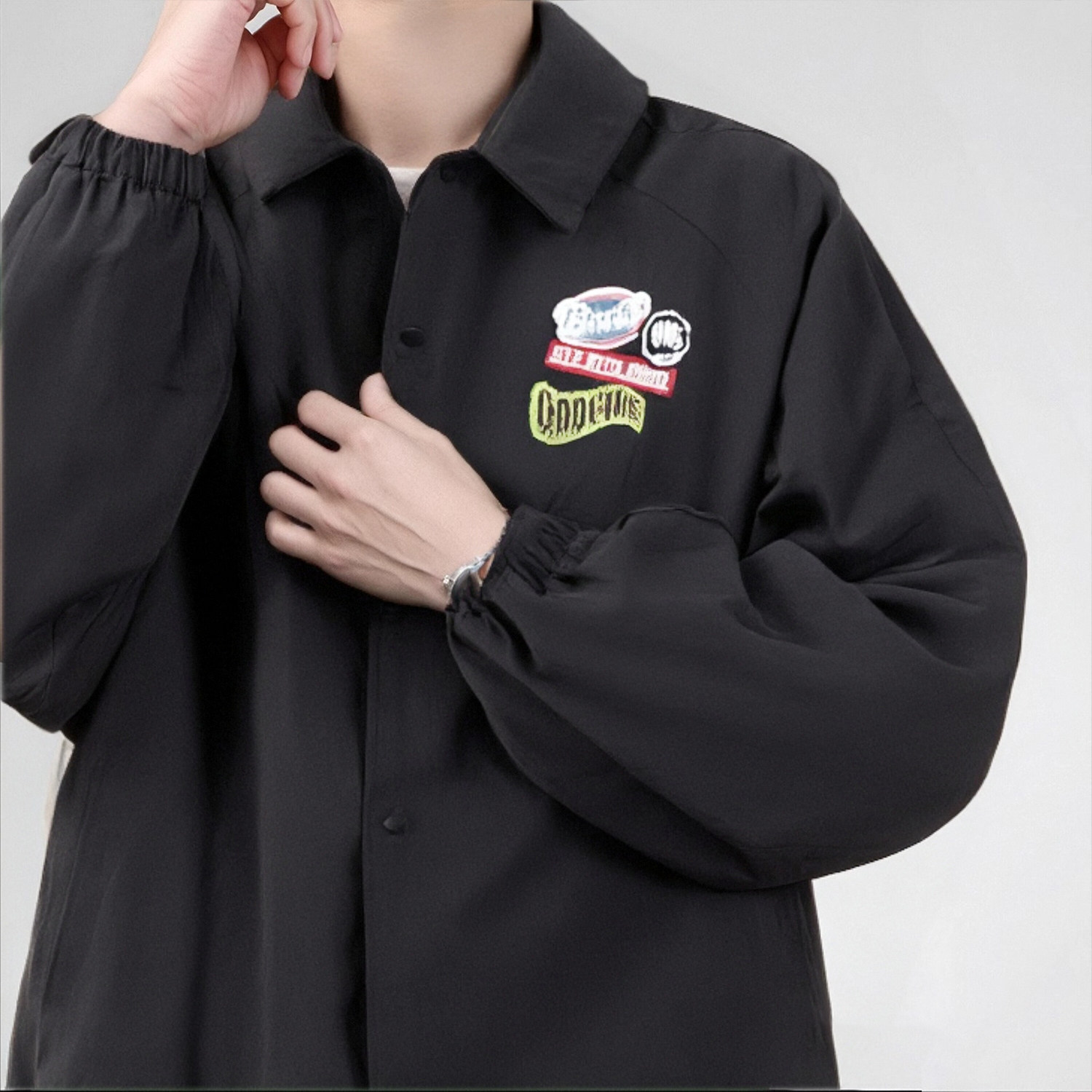 李宁外套男子2025新款反伍BADFIV宽松长袖秋季梭织薄夹克AFDV623