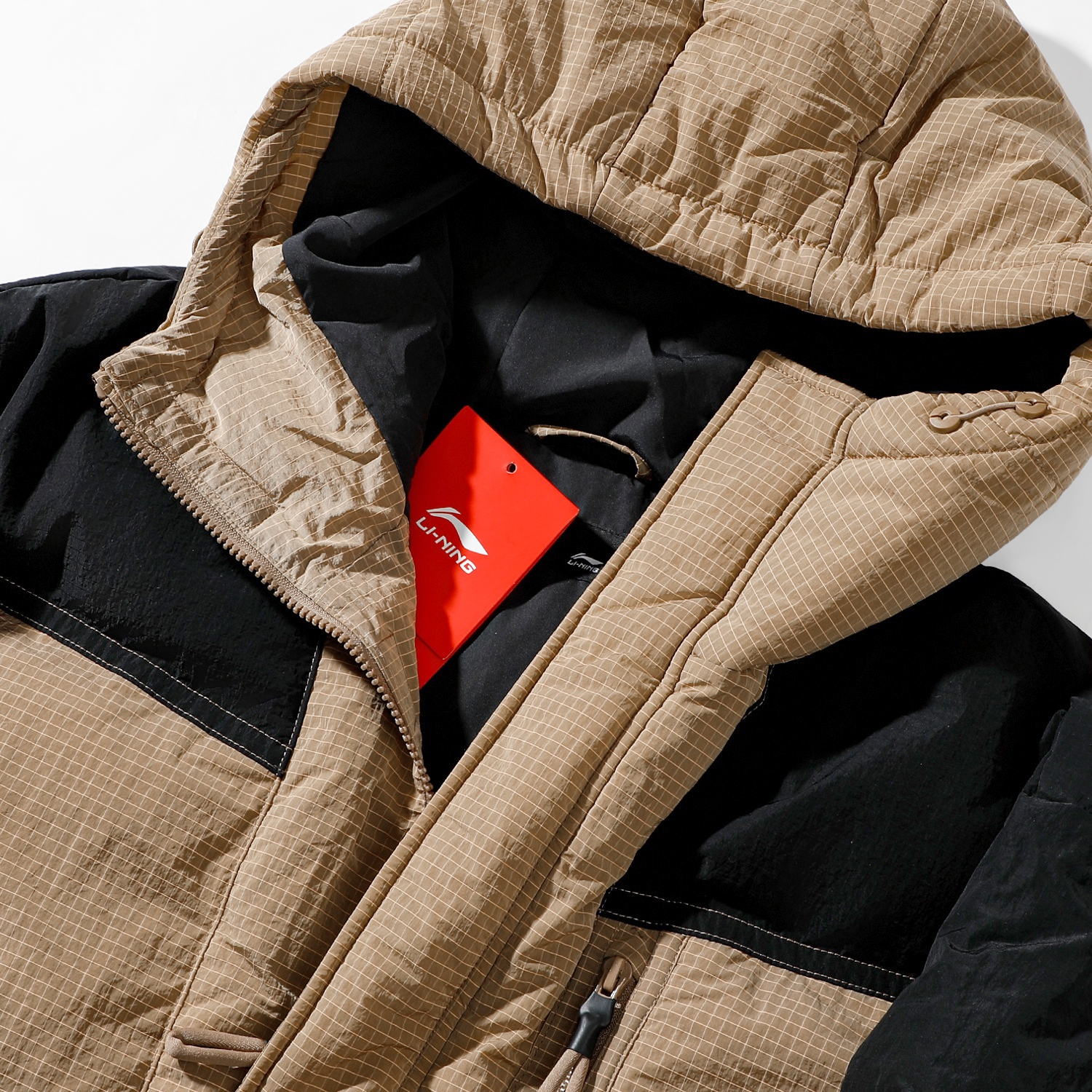 李宁羽绒服男2025冬季新款时尚潮流运动休闲舒适宽松连帽外套上衣