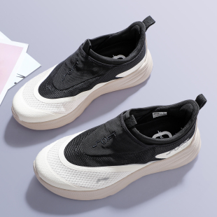 李宁一脚蹬休闲鞋男款2025新款夏季透气网面运动鞋百搭跑步鞋男鞋