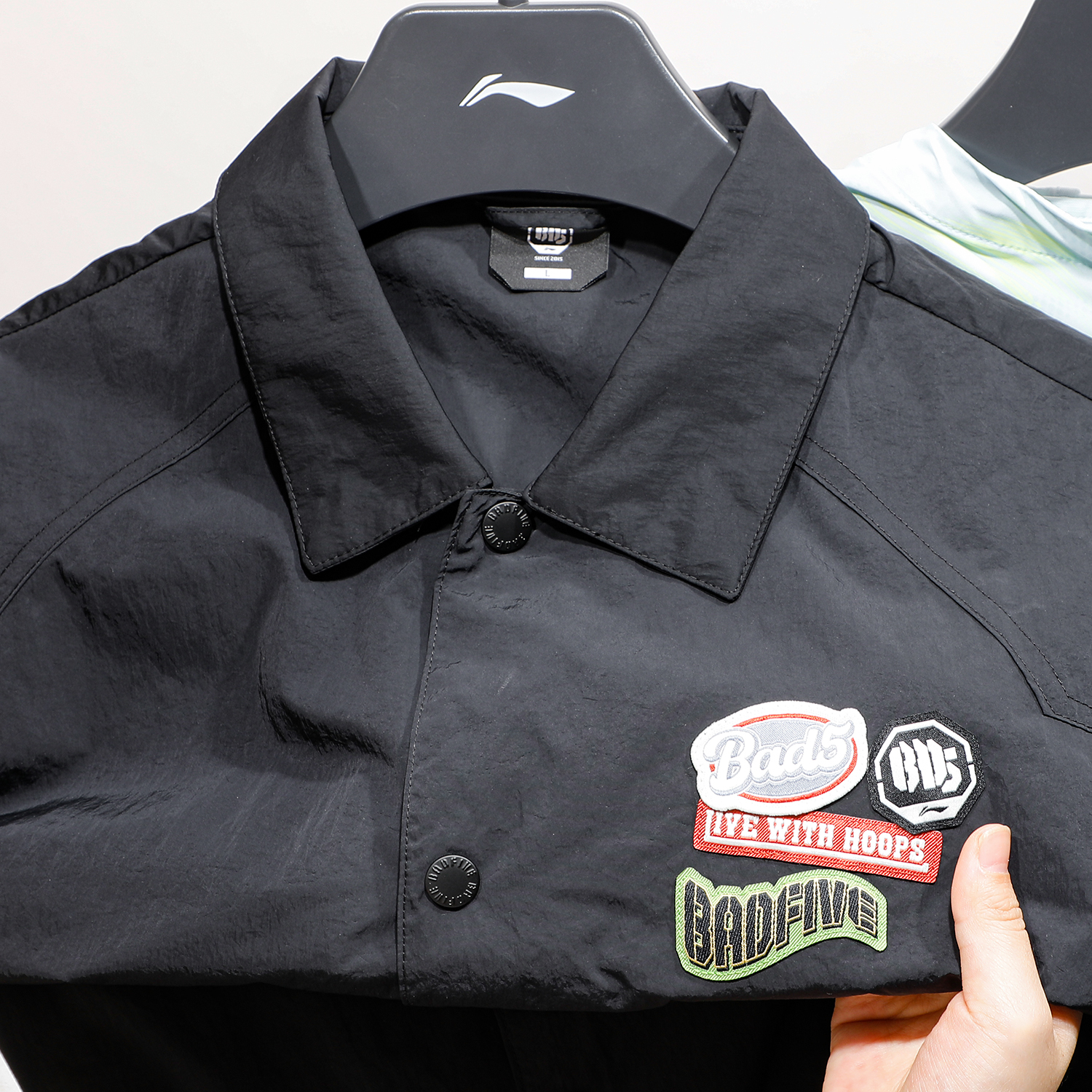 李宁外套男2025新款反伍BADFIV宽松长袖秋季梭织开衫茄克AFDV623