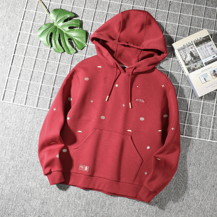 李宁故宫联名连帽卫衣女款2026春季新款红色马年新年款本命年套头