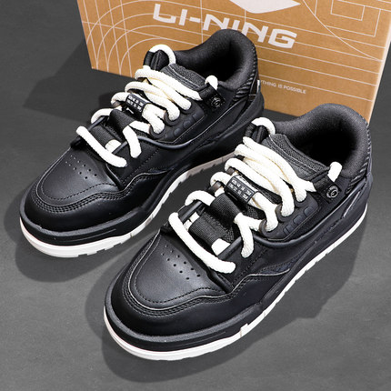 李宁001 BTC MEGA系列板鞋2025冬季新款男子舒适百搭软弹休闲鞋子