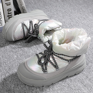 棉鞋 保暖防风舒适软底运动鞋 女款 新款 2025冬季 李宁蜜糖BOOT休闲鞋