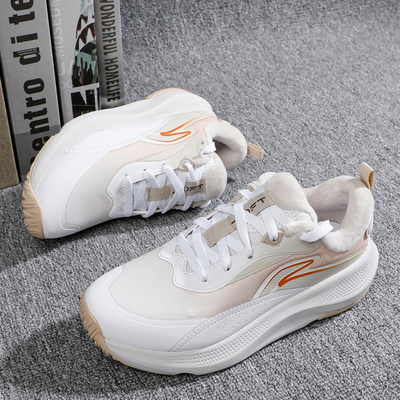 李宁运动潮流加绒保暖潮流休闲鞋女款2025冬季新款跑步防滑运动鞋