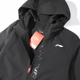 李宁外套男款2026春季新款男士运动跑步防风软壳休闲夹克连帽外套