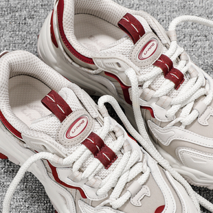 李宁运动鞋女2025春季新款日进斗金轻便软底猫爪鞋老爹鞋AGCV030