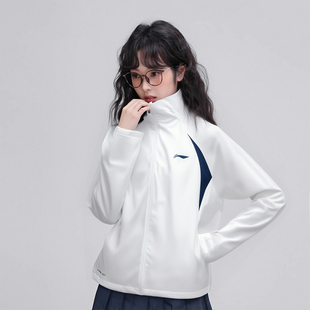 跑步宽松梭织开衫 李宁运动风衣女款 2025春季 新款 AFDV042 外套长袖