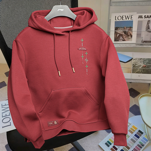 李宁故宫联名连帽卫衣女款2026春季新款红色马年新年款本命年套头