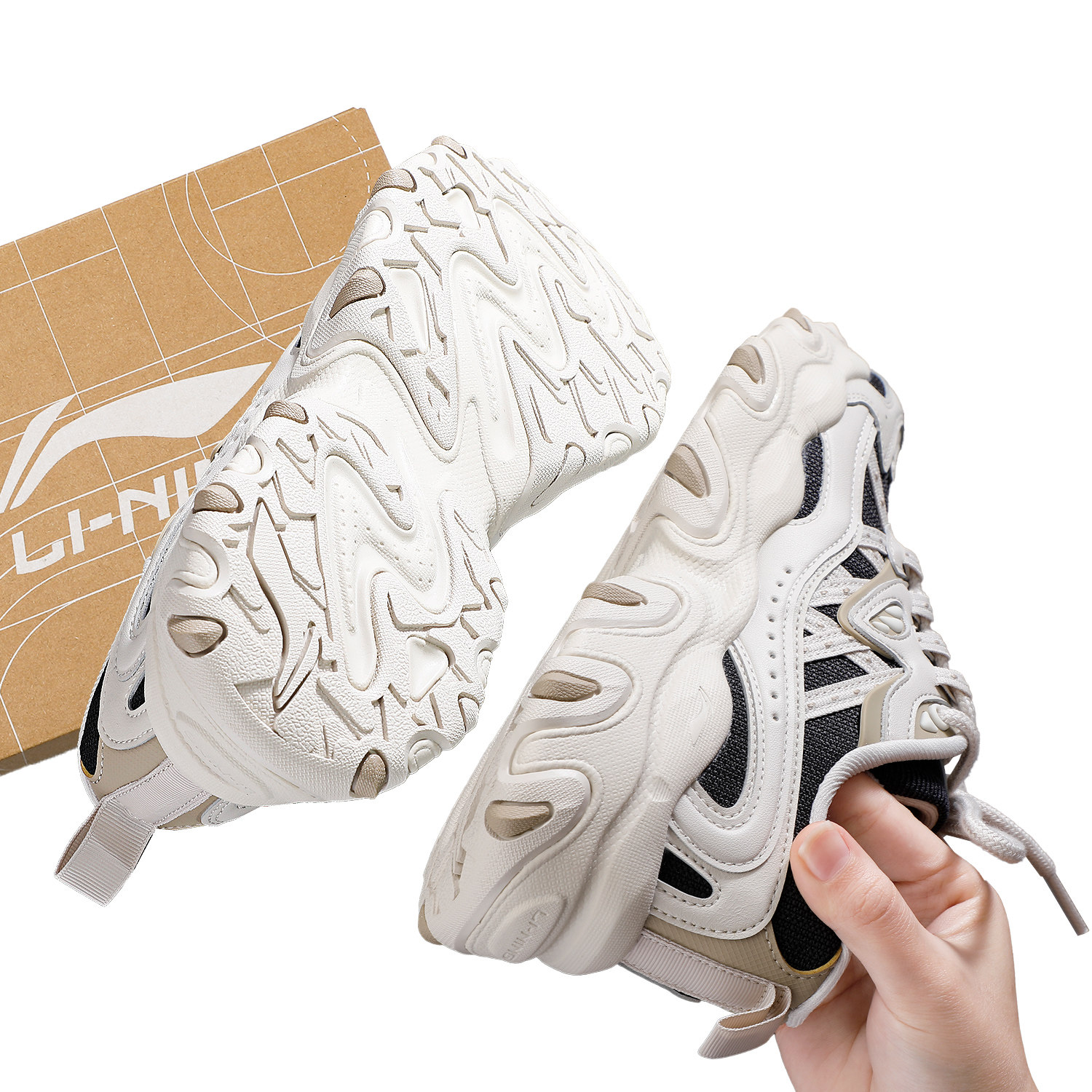 李宁猫爪lite3防滑耐磨轻便低帮运动休闲鞋女2025冬季新款运动鞋