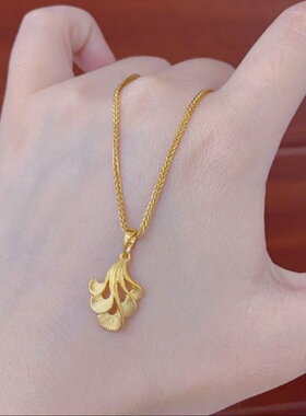 新款凤尾吊坠项链女款高级感爆款时尚轻奢锁骨链