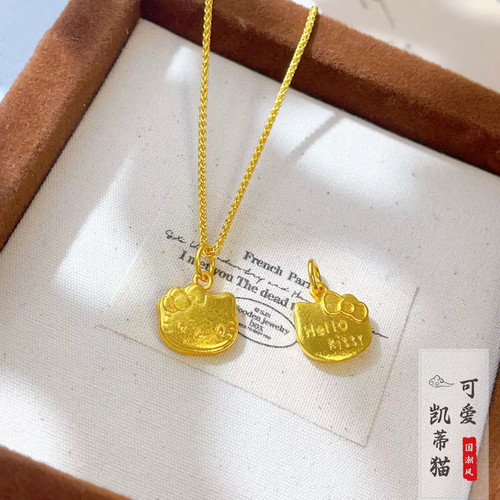 可爱hellolitty吊坠项链凯蒂猫简约个性设计感百搭日常送女友