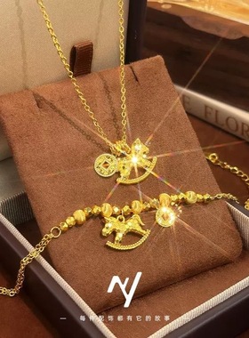 同款新款碎冰马上有钱小众手串生肖盘缠手链女友礼物