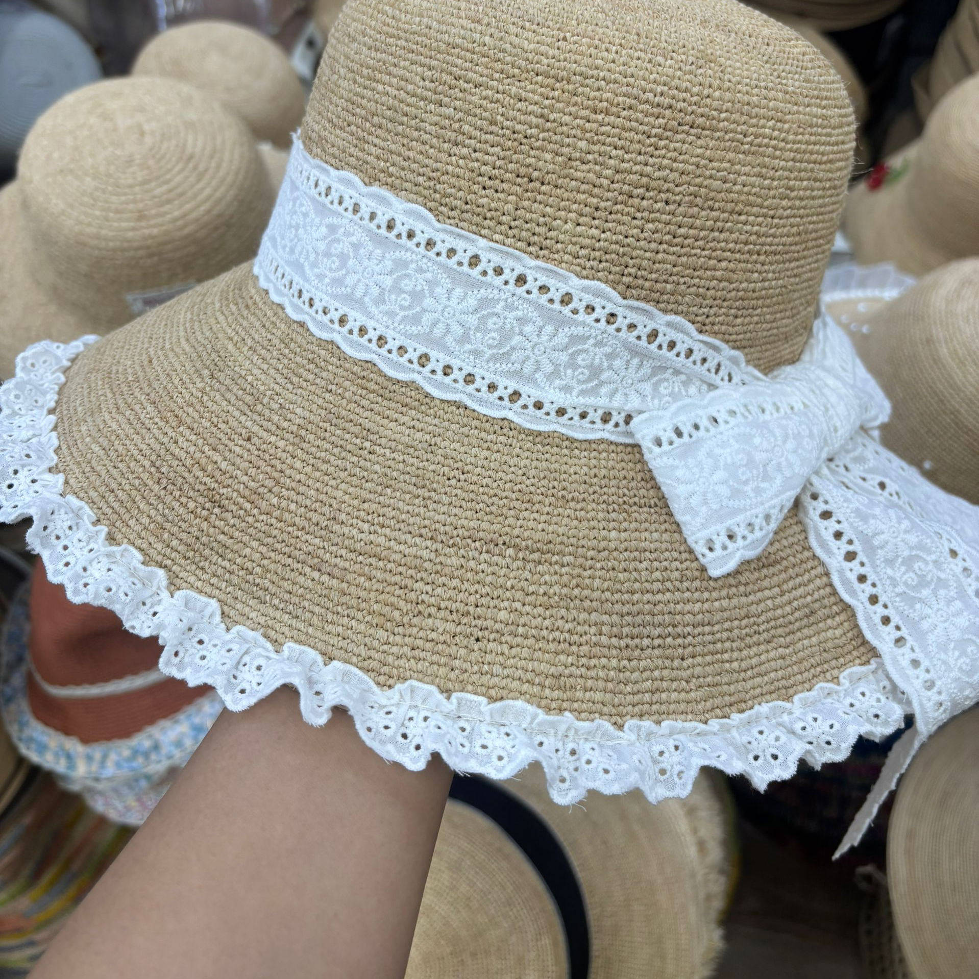 草帽遮阳帽帽子女夏季女韩版大檐