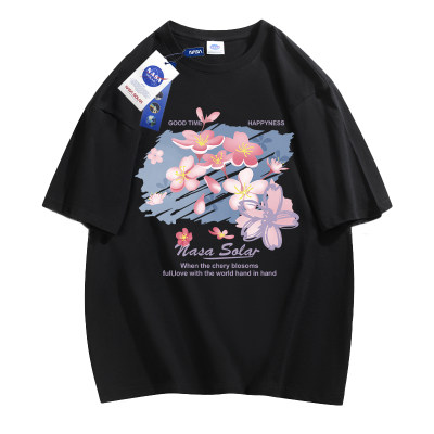 NASA联名款重磅纯棉宽松情侣短袖